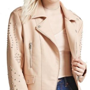 Forever21 Faux Leather Moto Jacket S